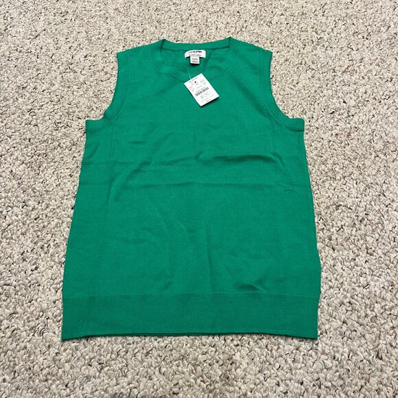 NWT J Crew Sweater Shell Sz XXS Crew Neck Sleeveless Vest Preppy Cotton - Picture 1 of 6